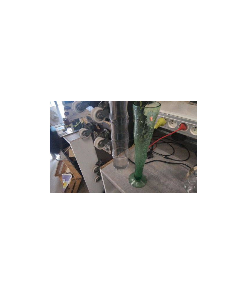 VASE CRAQUELÉ VERT
