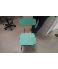 CHAISE FORMICA VERT D\'EAU