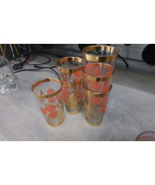 VERRE A ORANGEADE- GIVRE - DORE LE LOT