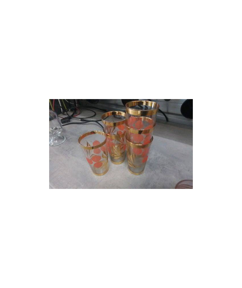 VERRE A ORANGEADE- GIVRE - DORE LE LOT