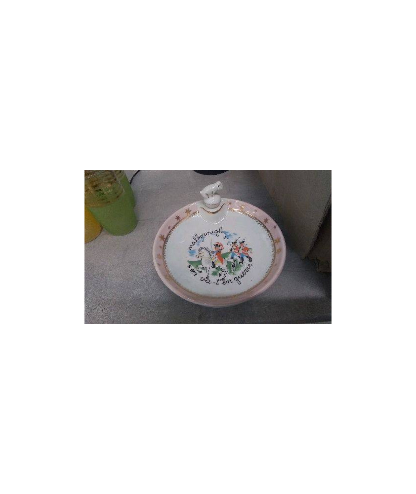 ASSIETTE ENFANT MALBOROUGH - ANCIENNE / PORCELAINE 