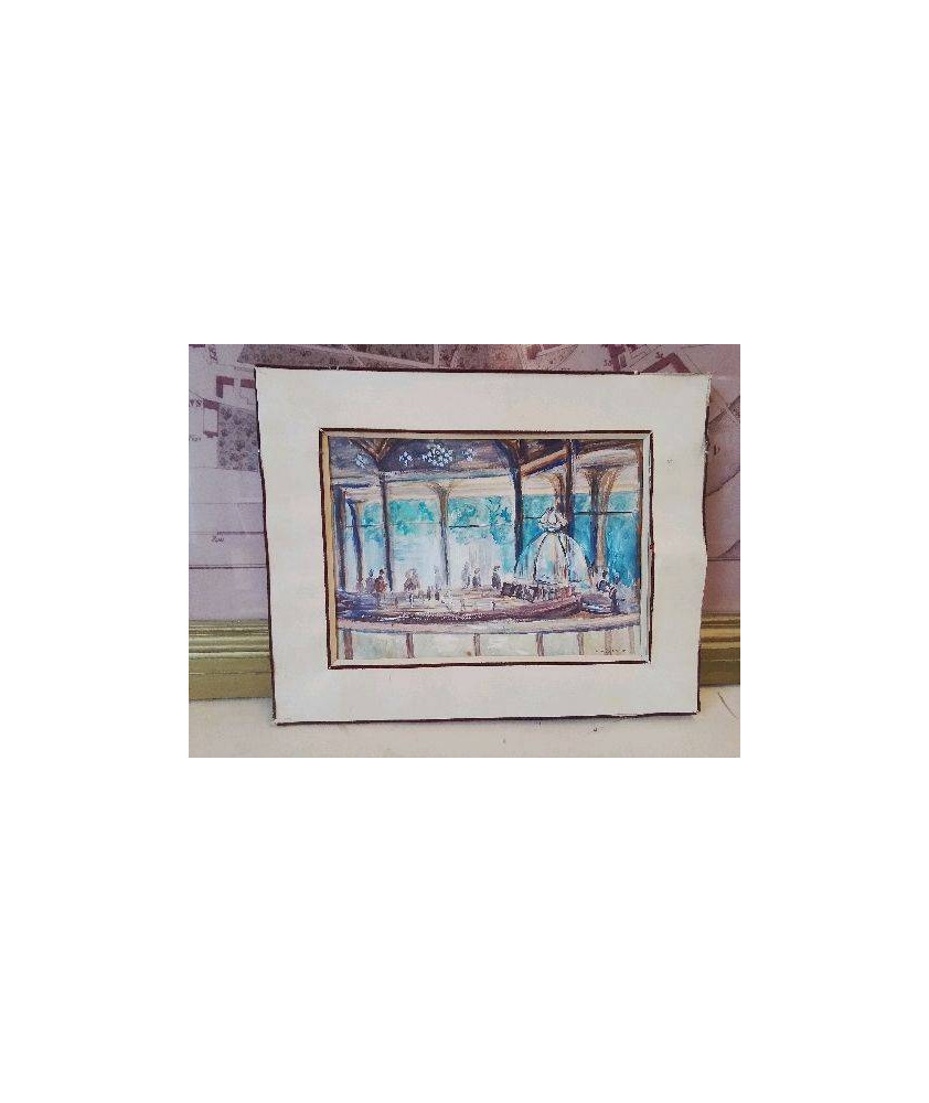 AQUARELLE REPRÉSENTANT LES THERMES DE C BOIBIEN