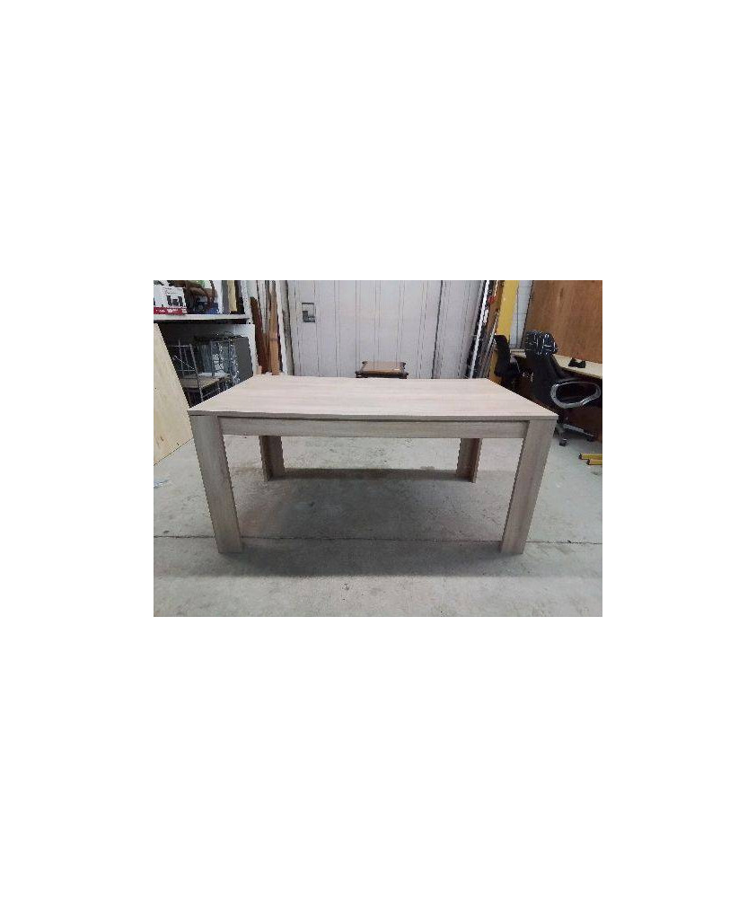 TABLE CONTEMPORAINE EFFET CHENE CLAIR