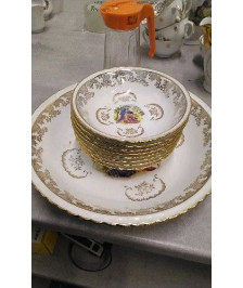 SERVICE A SALADE DE FRUITS PORCELAINE 