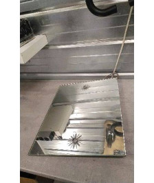 MIROIR VERRE BISEAUTÉ- ANCIEN 