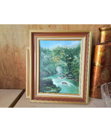 PEINTURE SUR BOIS ’LA RIVIÈRE ENCHANTÉE’