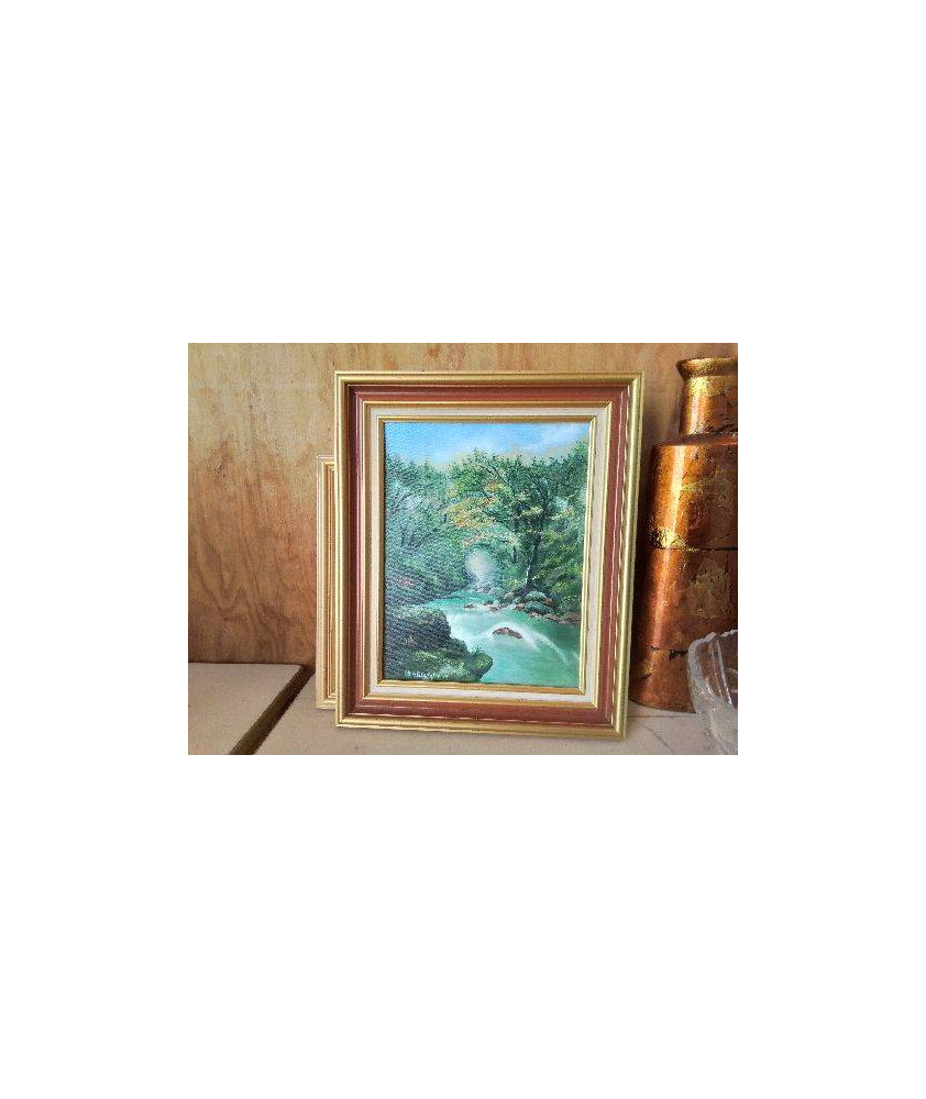 PEINTURE SUR BOIS ’LA RIVIÈRE ENCHANTÉE’