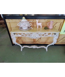 CONSOLE BLANCHE MARBRÉ STYLE LOUIS XV