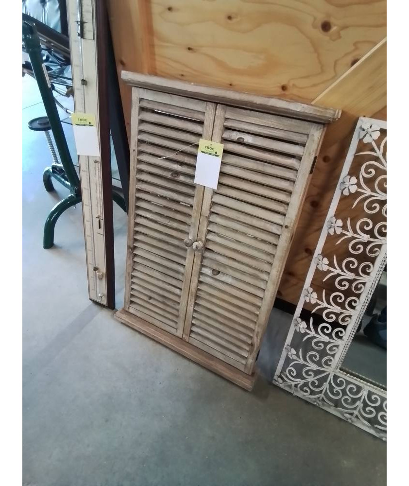 MIROIR BOIS 2 PORTES AJOURÉ 