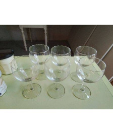 LOT DE 6 VERRE EN CRISTAL 