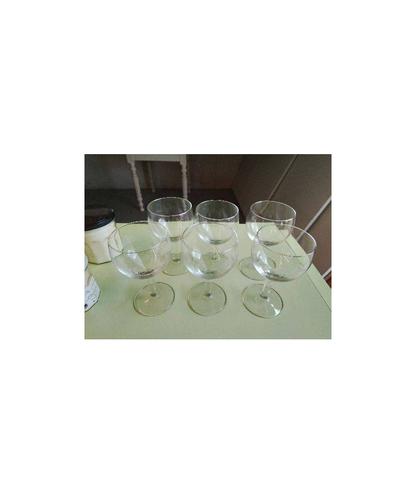 LOT DE 6 VERRE EN CRISTAL 