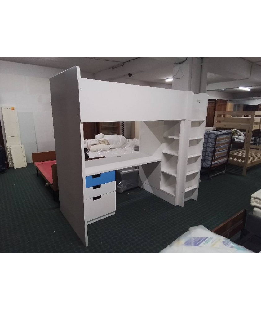 LIT MEZZANINE IKEA BLANC ET BLEU