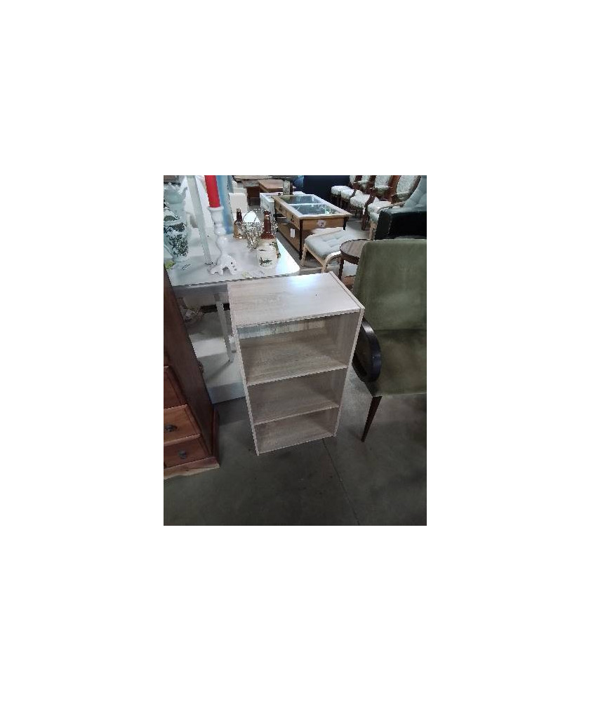 BIBLIOTHÈQUE BOIS CLAIR 3 NICHES 