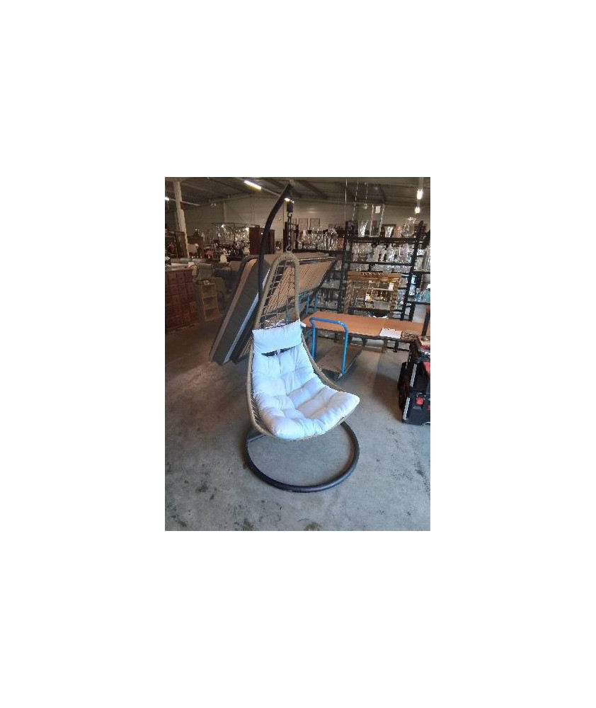 FAUTEUIL SUSPENDU MÉTAL NOIR 