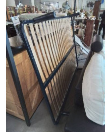 SOMMIER CADRE MÉTAL BLEU A LATTES AVEC PIEDS 140X190CM