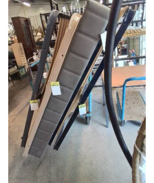 SOMMIER CADRE MÉTAL BLEU A LATTES 140X190CM