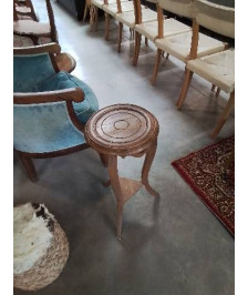 SELLETTE RONDE BOIS TRIPODE DÉBUT XXE