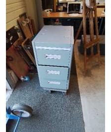 CLASSEUR METALIQUE GRIS 3 TIROIRS 