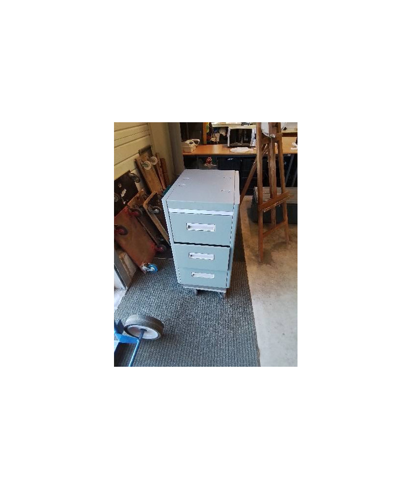 CLASSEUR METALIQUE GRIS 3 TIROIRS 