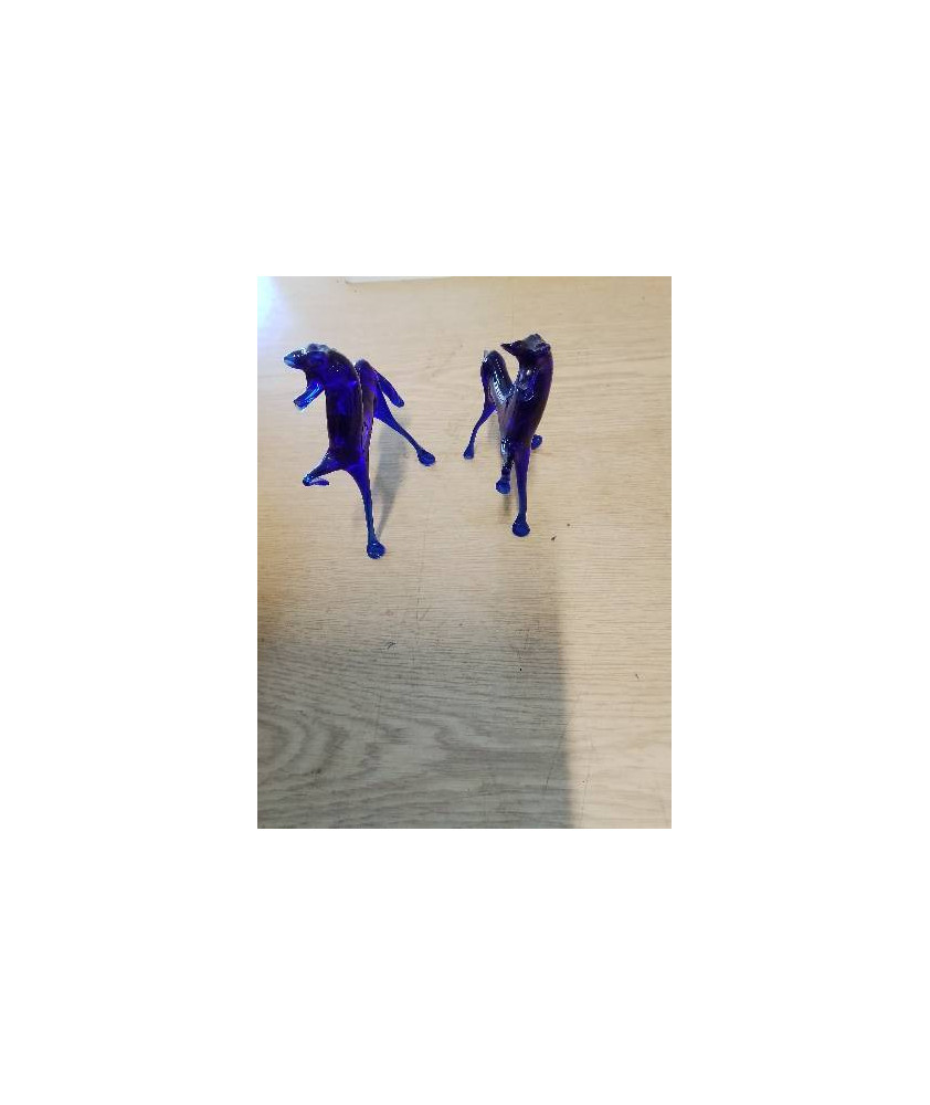 FIGURINE CHEVAL VERRE TEINTÉ MURANO
