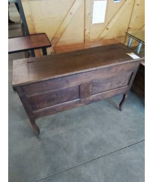 COFFRE RECTANGULAIRE PIEDS GALBÉS BOIS MOULURÉ DÉBUT XXE