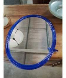 MIROIR OVALE MÉTAL BLEU