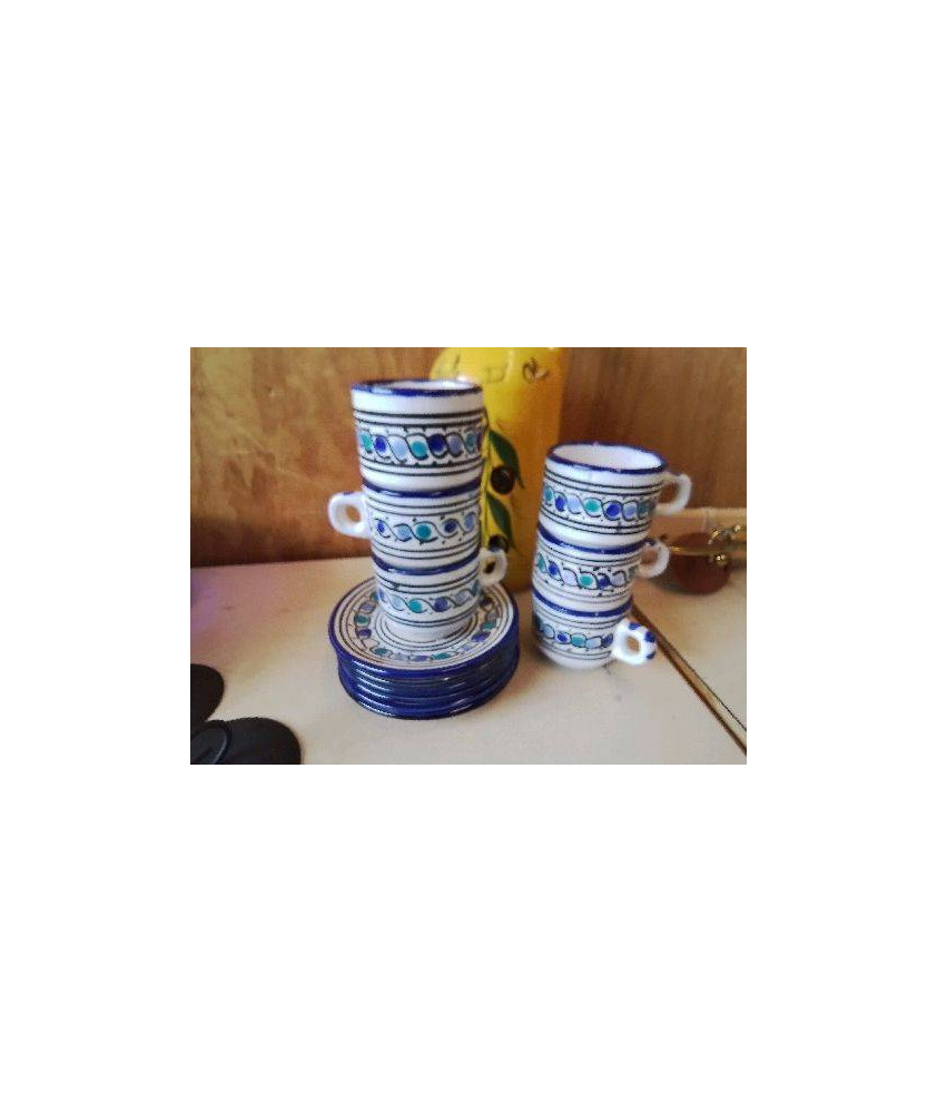 LOT DE 5 TASSES A CAFÉ AVEC SOUCOUPE 