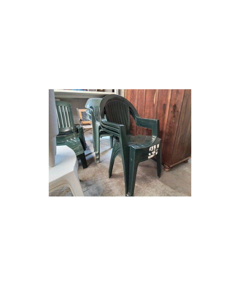 FAUTEUIL DE JARDIN  P.A.S. PVC VERT
