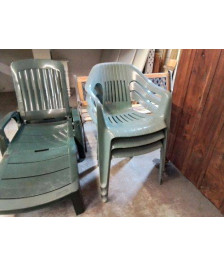 FAUTEUIL DE JARDIN PVC VERT