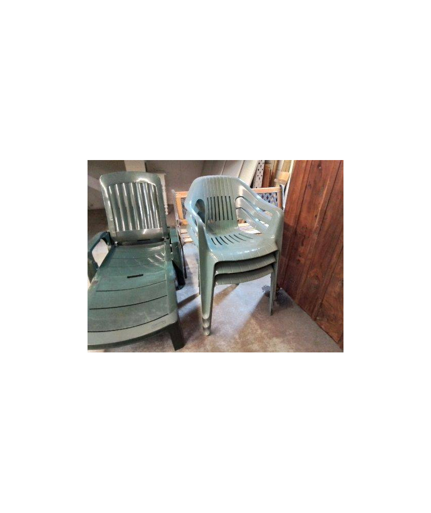 FAUTEUIL DE JARDIN PVC VERT