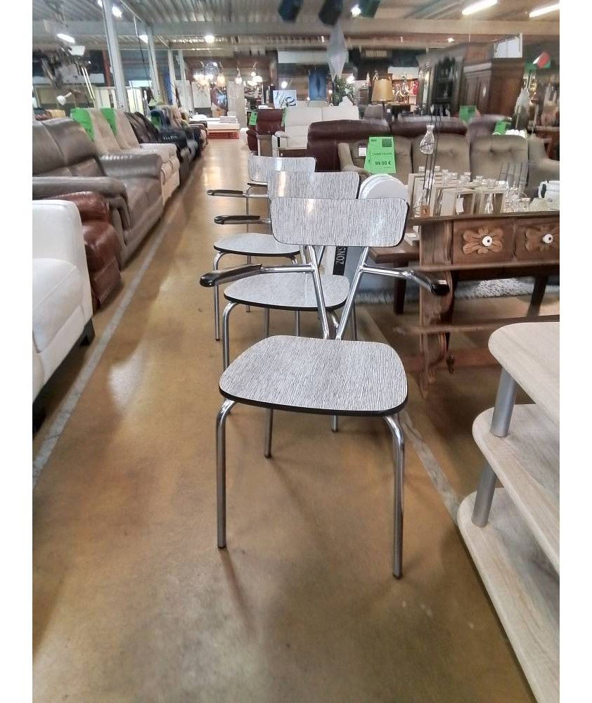 CHAISES FORMICA ACCOUDOIR 