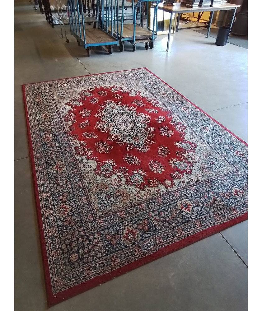 TAPIS LAINE  ECRU BLEU 294X198CM