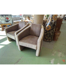 FAUTEUIL TYPE CABRIOLET EN SUEDINE