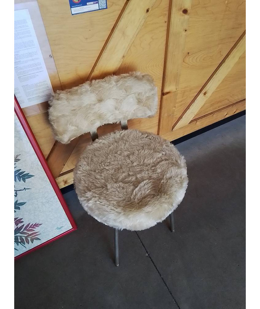 CHAISE MOUMOUTE PIÈTEMENT MÉTAL ANNÉES 70