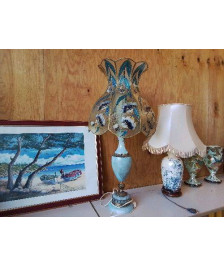 LAMPE DE SALON EN ONYX BLEUE 