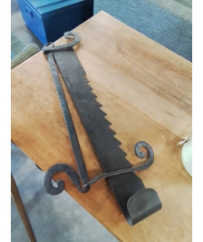 CRÉMAILLÈRE FER FORGÉ FIN XIXE