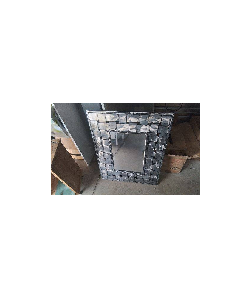 MIROIR ACIER BROSSE- 90X65