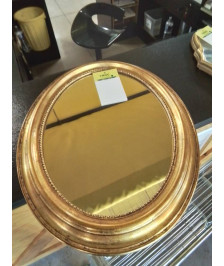 MIROIR OVALE DORÉ MOULURÉ 