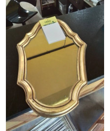 MIROIR OVALE CHANTOURNÉ MOULURÉ DORÉ 