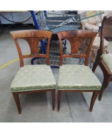 PAIRE DE CHAISES EN NOYER DEBUT XIX EME