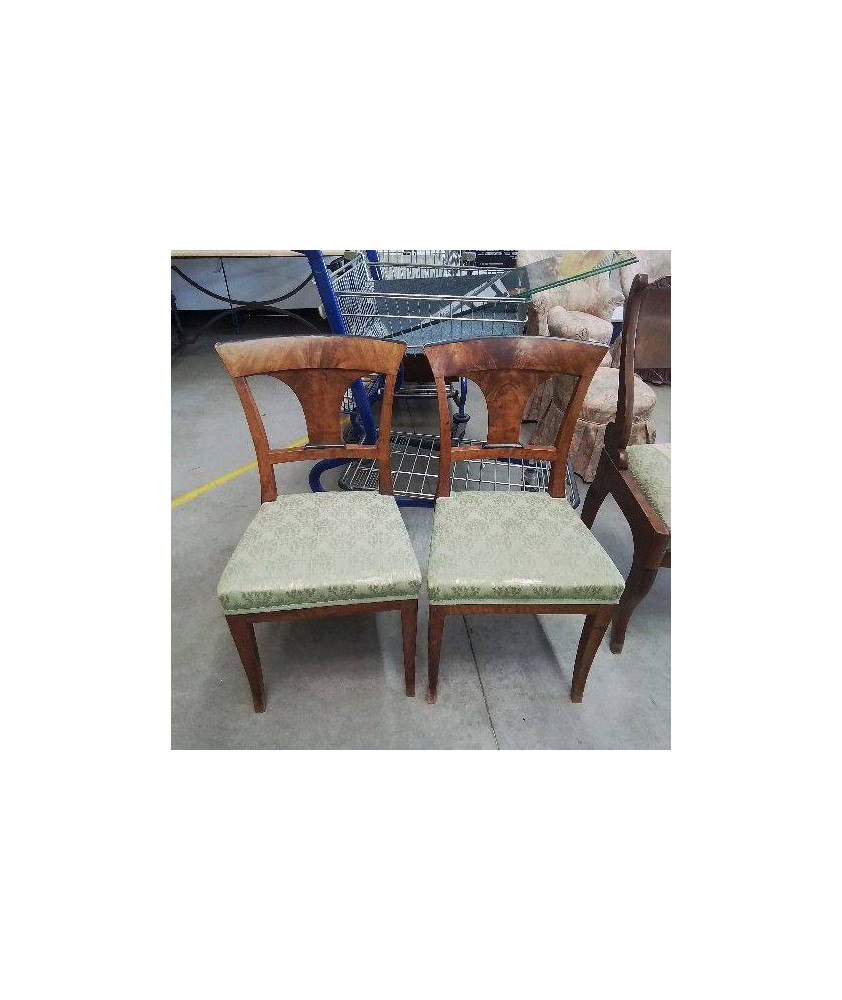 PAIRE DE CHAISES EN NOYER DEBUT XIX EME