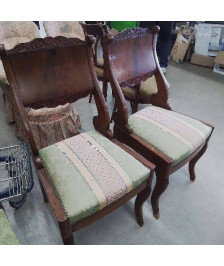 PAIRE DE CHAISE XIX EME A RAYURES