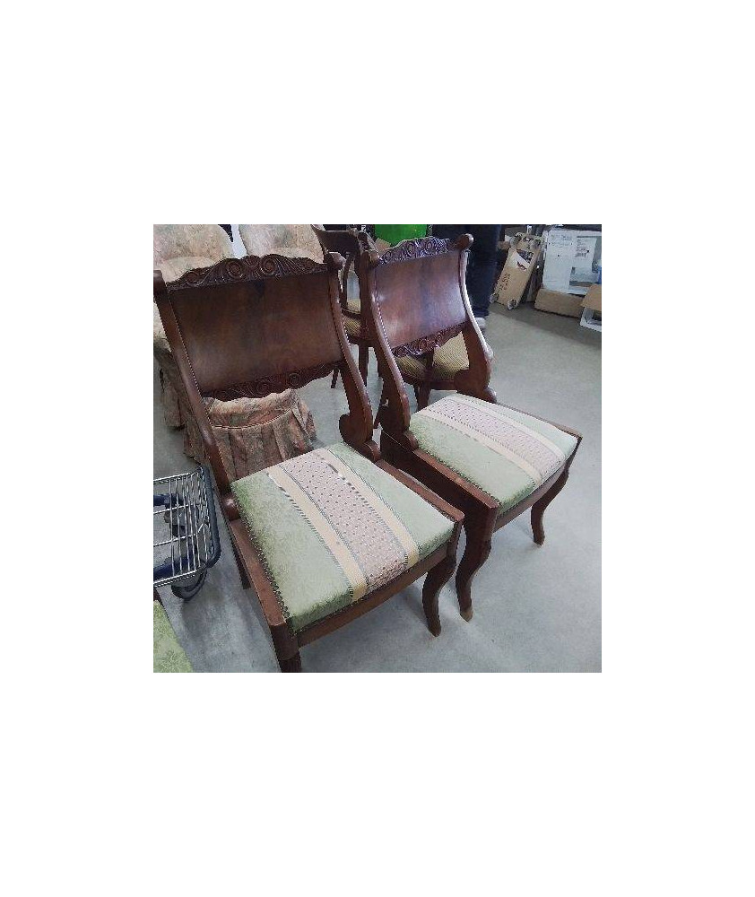 PAIRE DE CHAISE XIX EME A RAYURES