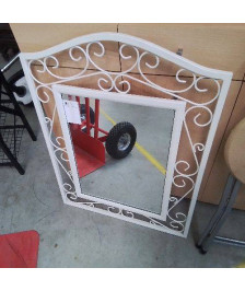 MIROIR METAL BLANC