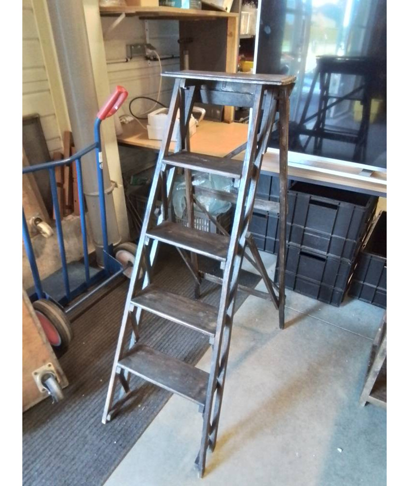 ESCABEAU DE LIBRAIRE BOIS DÉBUT XXE