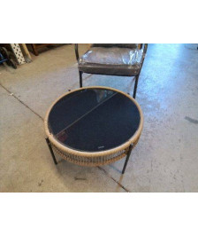 TABLE BASSE DE JARDIN ROTIN SYNTHÉTIQUE REF OVIBJ561268-HJ