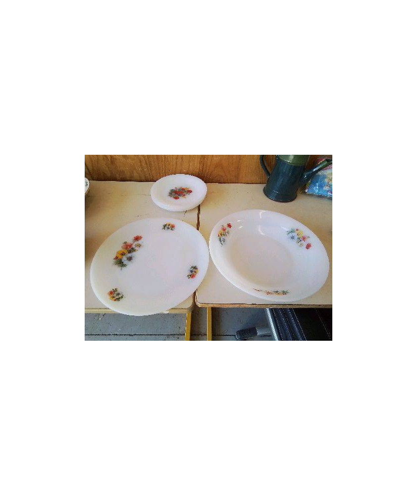 PLAT ARCOPAL MOTIF FLORAL