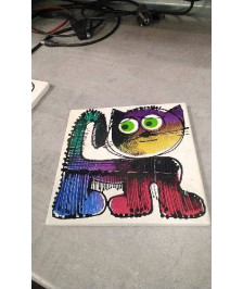 DECO CHAT PEINT - CARRE