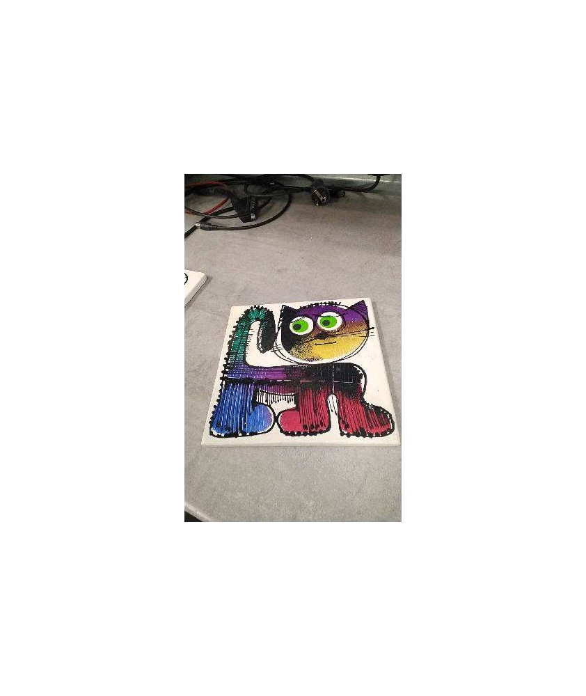 DECO CHAT PEINT - CARRE