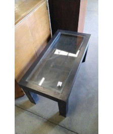 TABLE BASSE BOIS VERRE